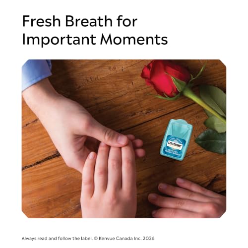 Listerine PocketPaks Breath Strips Cool Mint 72 Count (Pack of 2) – Instant Fresh Breath