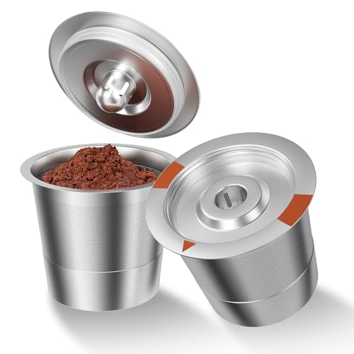 Reusable Stainless Steel K Cups for Keurig - 2 Pack Coffee Pods