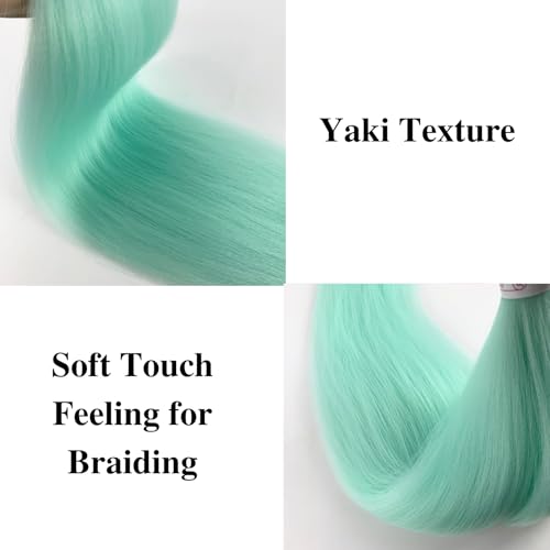 Mint Curly Boho Braids - 26 Inch Pre-Stretched Hair for Braiding