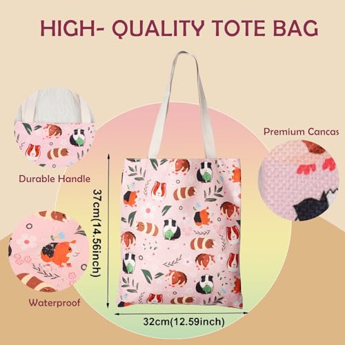 Guinea Pig Makeup Bag - Cute Cotton & Linen Zipper Pouch Tote