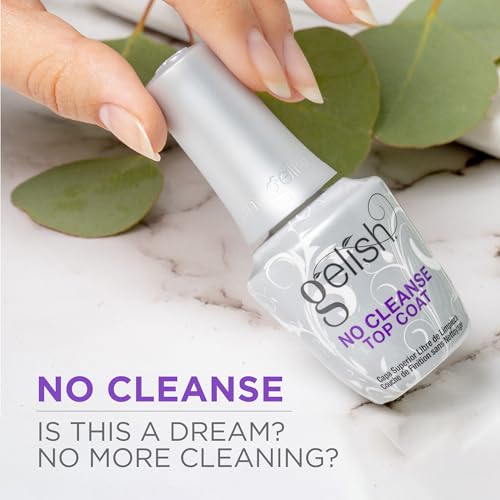 Gelish No-Cleanse Top Coat - UV/LED Gel Nail Polish Sealer, 15mL