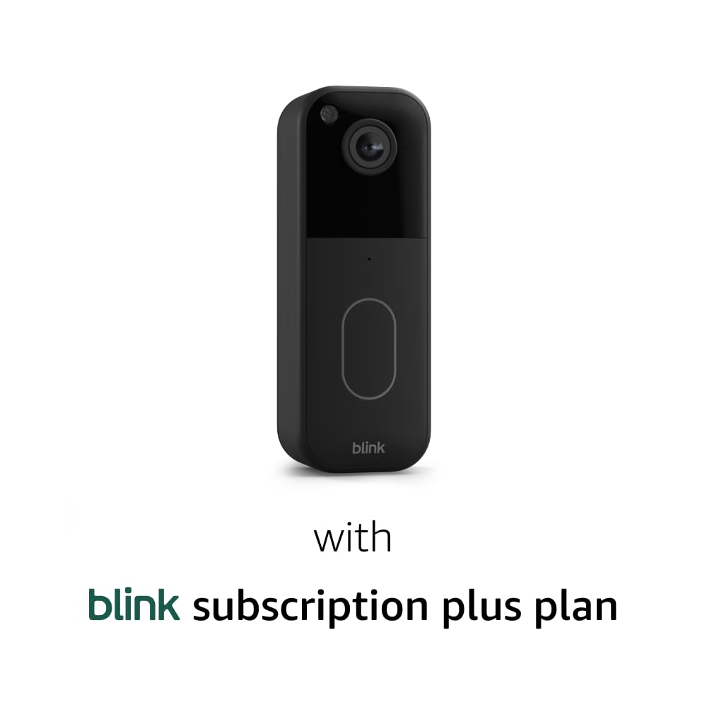 Blink Video Doorbell - HD View with Two-Year Battery Life | Easy Setup, Requires Sync Module (Black)