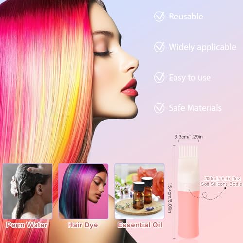 DUAIU Hair Oil Applicator Spray Bottle & Scalp Massager Set for Hair Care