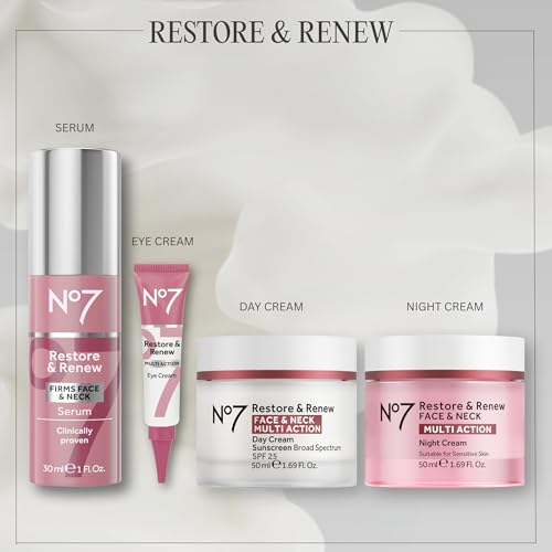 No7 Restore & Renew Multi Action Eye Cream - Anti-Wrinkle & Firming (15ml)