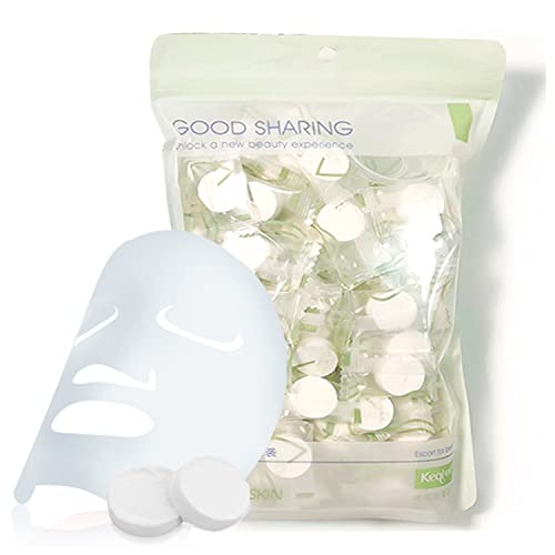 100Pcs Compressed Facial Mask Sheets for DIY Skin Care - Natural Cotton, Gentle & Hypoallergenic