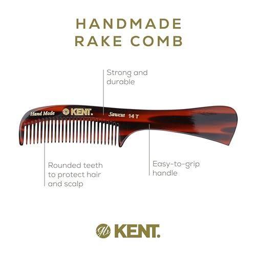 Kent 14T Wide Tooth Hair Detangling Comb - 2 Pack for Thick Hair