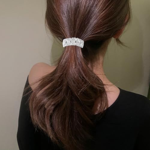Sparkling Crystal Rhinestone Hair Ties for Women & Girls