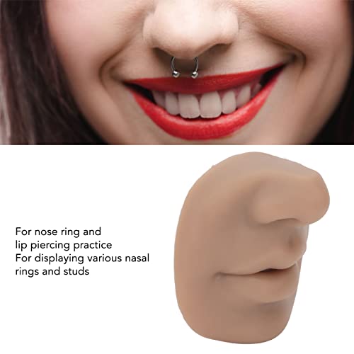 ZJchao Silicone Piercing Practice Model for Nose & Face - Reusable Training Display