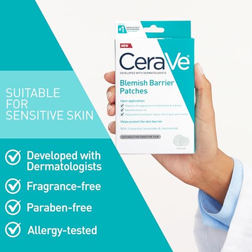 CeraVe Hydrocolloid Acne Patches with Niacinamide, Ultra-Thin, 22 Count