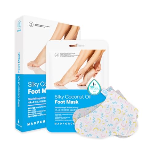 MADFORCOS Coconut Oil Foot Mask 5 Pairs - Hydrating & Repairing Foot Care