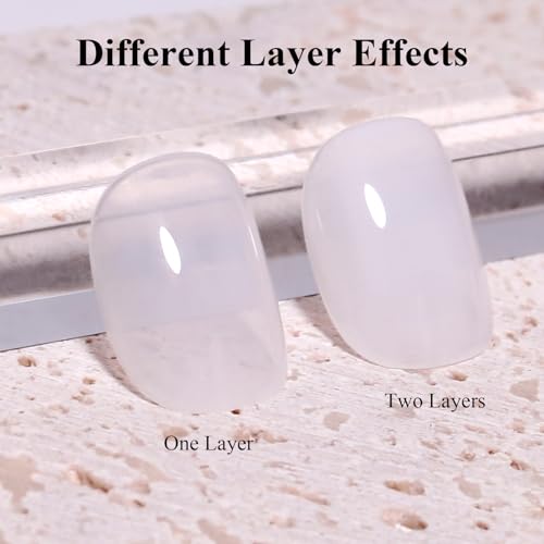 Milky White Jelly Gel Nail Polish - 10ML Translucent Soak Off
