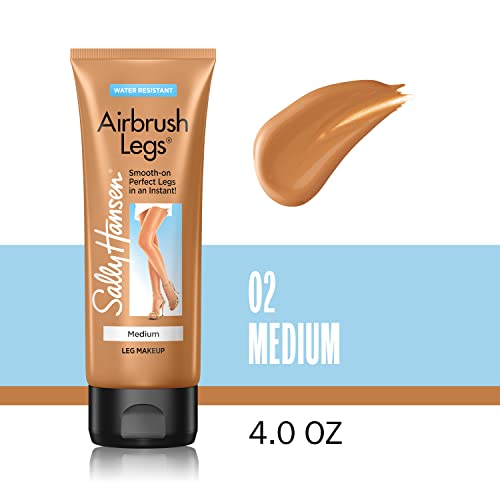 Sally Hansen Airbrush Legs¢ç, Leg Makeup, Medium, Easy Application, Flawless Looking Legs, Water Resistant, Transfer Proof Lotion