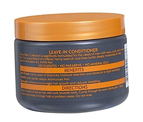 Cantu Shea Butter Men's Leave-In Conditioner 13 oz - 2 Pack for Textured Hair