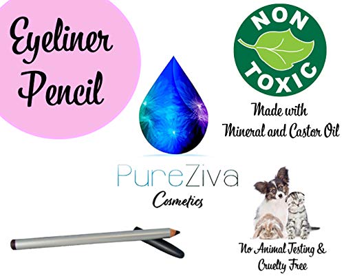Pure Ziva No Drama Mama Jet Ink Black Matte Eyeliner Pencil, Deep Pigment, Long Lasting, Cruelty-Free, Ophthalmologist Tested
