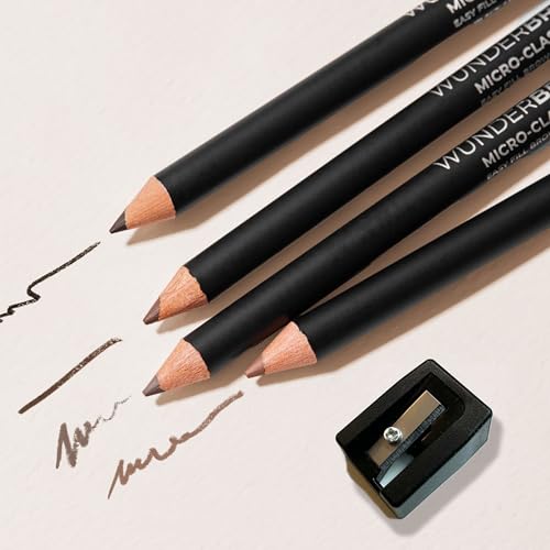 Wunderbrow Micro-Classic Brow Pencil - Vegan, Precision Tip, Sharpener Included