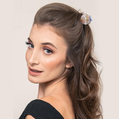 Lurrose Mini Seashell Hair Claw Clips - 4 Pack Small Beach Hair Accessories