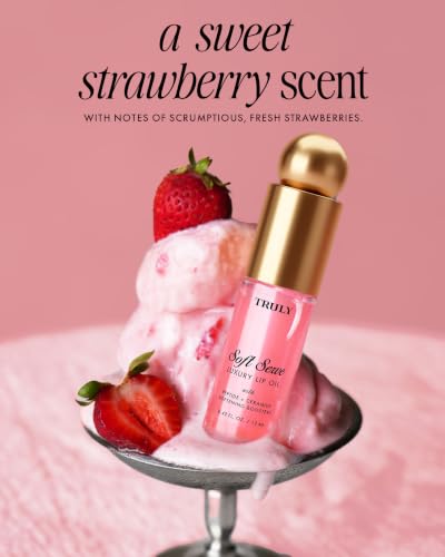 Truly Beauty Peptide Lip Oil - Hydrating Plumping Gloss with Ceramides