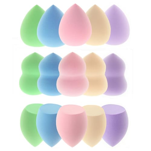 15-Pack Soft Makeup Sponges Set for Foundation & Concealer
