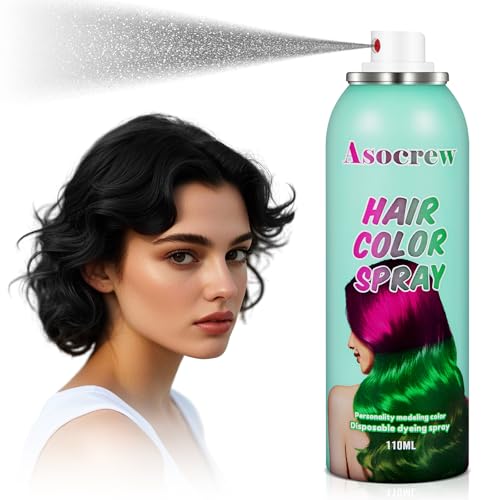 Black Temporary Hair Color Spray - Washable & Easy to Use