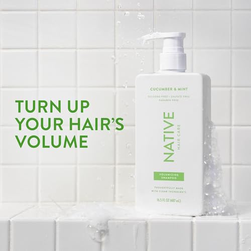 Native Volumizing Shampoo and Conditioner Set - Cucumber & Mint, 2 Pack