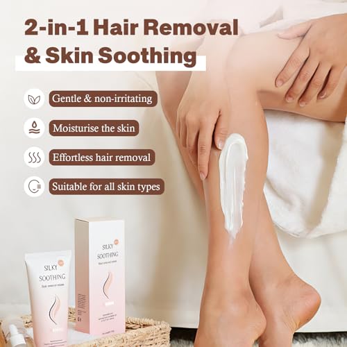 KENINA Painless Bikini Hair Removal Cream 3.38oz for Sensitive Skin with Spatula