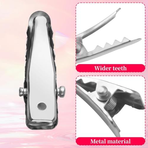 80PCS Small Silver Metal Alligator Hair Clips for Crafts