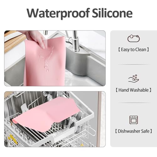 Heat Resistant Silicone Makeup Mat - 15.7 x 11.8 in, Pink