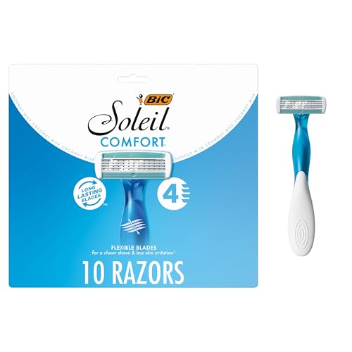 BIC Soleil 4 Disposable Razors for Women, 10-Pack with Flexible Head