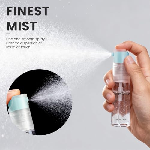 Bomeiyi 0.7oz Refillable Spray Bottle Grey - Fine Mist, Leak Proof Travel