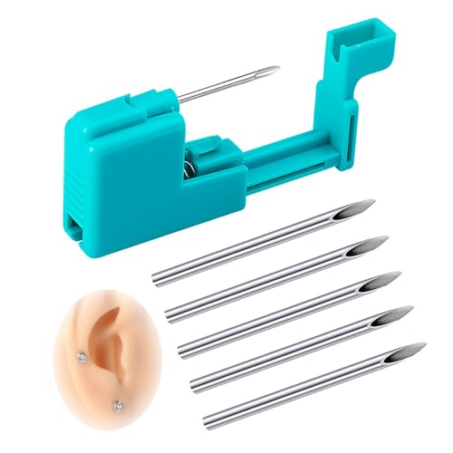 Beautidots 14G 16G 20G Body Piercing Kit - 6pcs 16G Piercing Gun for Belly Button, Lip, Tongue, Ear, Nose, Eyebrow & Nipple