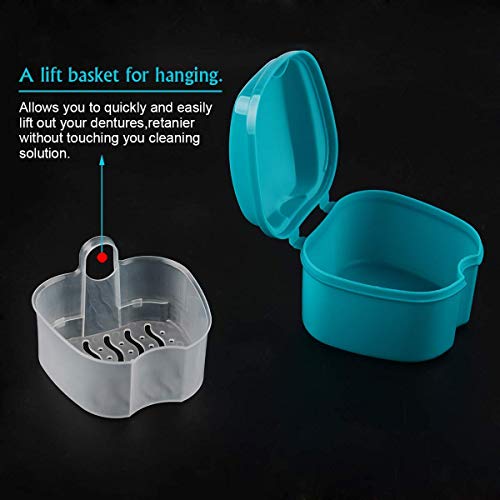 Portable Denture Case with Strainer - Travel-Friendly Storage Box