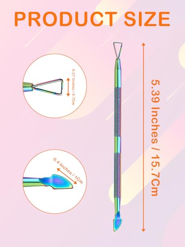2PCS Metal Lottery Ticket Scratcher Tools - Rainbow & Gold