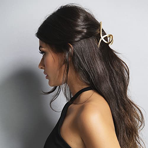 The Hair Edit French Twist Claw Clip - Gold Hair Accessory for Women