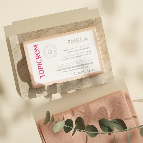 Topicrem Mela Lightening Exfoliating Soap Bar for Sensitive Skin - Brightening & Pigmentation Fade