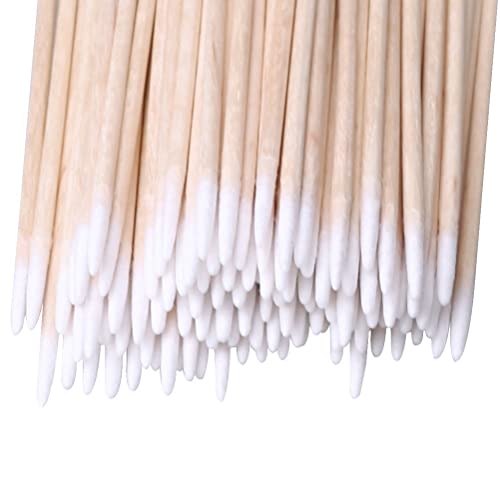 RIKWOG 600pcs Precision Pointed Cotton Swabs - 4 Inch Applicator for Makeup & Cleaning