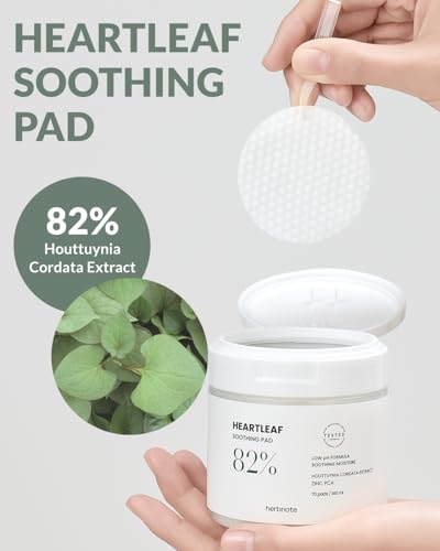 Heartleaf Soothing Toner Pads for Acne-Prone Skin - 70ct