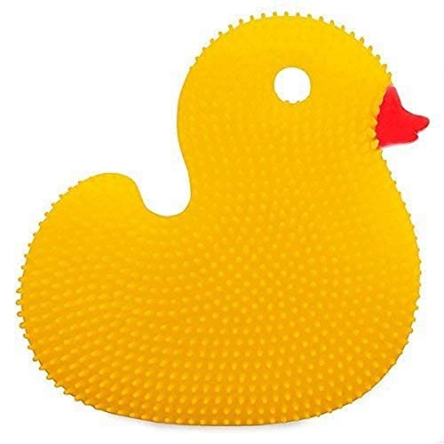 Norpro Silicone Duck Dish Brush - Double Sided, Heat Resistant & Dishwasher Safe