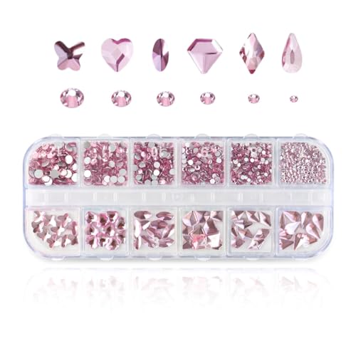 810-Piece Multi-Shaped Nail Rhinestones Set for Nail Art & Crafts