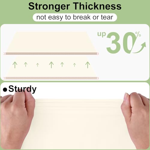 84" Round Disposable Plastic Tablecloths - 4 Pack, Beige