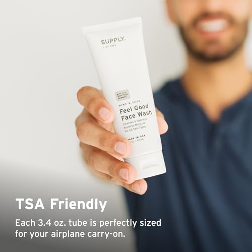 Supply Face Wash for Men – Exfoliating Facial Cleanser with Aloe & Tea Tree