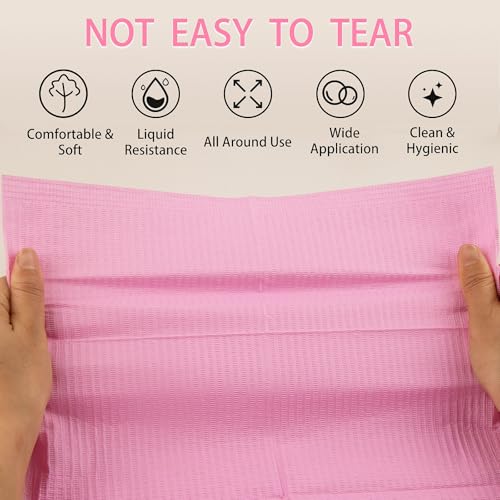 160pcs Pink Disposable Nail Mats - 3 Ply Waterproof Nail Practice Sheets