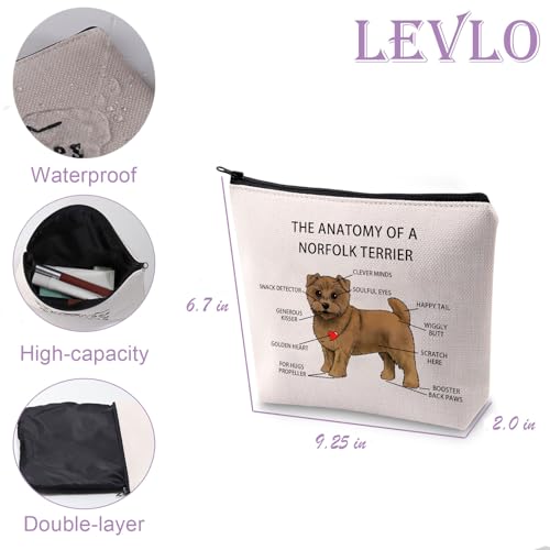 Norfolk Terrier Cosmetic Bag - Anatomy of a Norfolk Terrier Gift