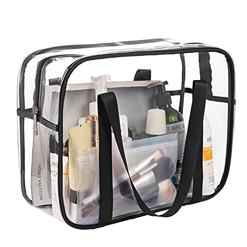 Large Clear Makeup Bag - PVC Travel Toiletry Organizer