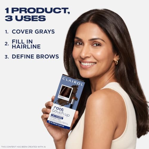 Clairol Root Touch-Up Powder Dark Brown 0.07oz Temporary Hair Concealer