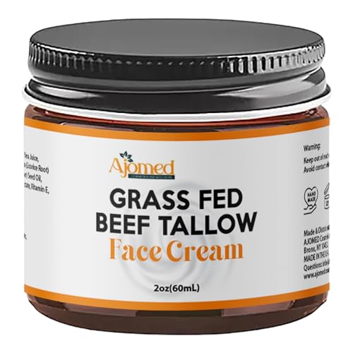 Unscented Beef Tallow Face Moisturizer - Natural Nourishing Skin Cream for Sensitive & Dry Skin