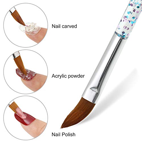 Mudder Nail Art Brushes Set 10-Piece: Nail Liner & Painting Brushes for Gel & Acrylic