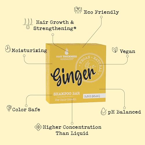Ginger Shampoo Bar for Hair Growth | Eco-Friendly, USA Made