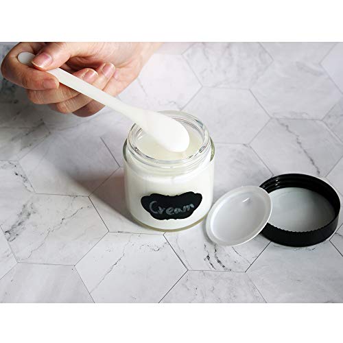 12 Pack 4 oz Clear Glass Travel Jars with Lids & Labels