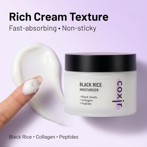Coxir Black Rice Moisturizer Cream with Niacinamide & Peptides - 1.69 fl. oz