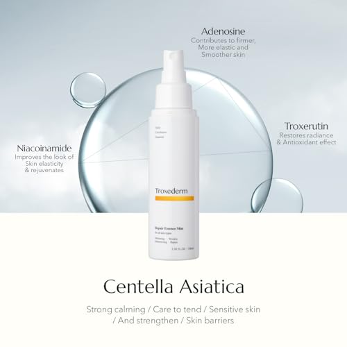 TROXEDERM Repair Essence Toner Mist 3.38 Fl.oz Korean Hydrating Facial Spray with Niacinamide & Centella Asiatica